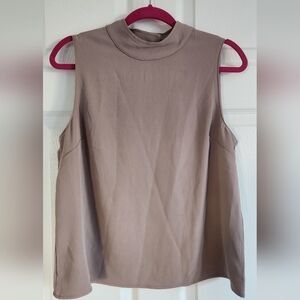 Taupe Sleeveless Blouse
